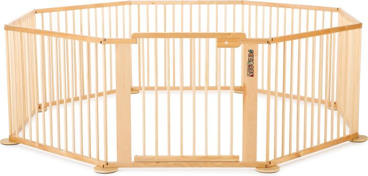 Image du produit Felibaby ONE4all 1+7 - Oktogon - Parc pour enfants géant / grille de configuration naturelle (bouleau laqué (225 cm)