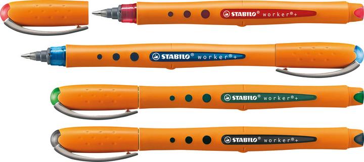 Immagine prodotto STABILO roller worker+ (Verde, Rosso, Blu, Nero, 4 x)