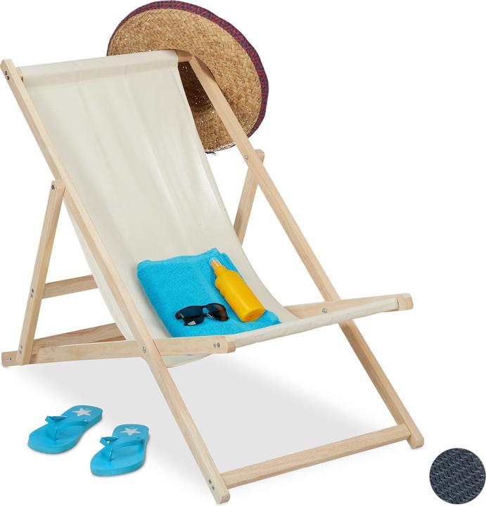 Immagine prodotto Relaxdays Sdraio legno, pieghevole (93.50 cm)