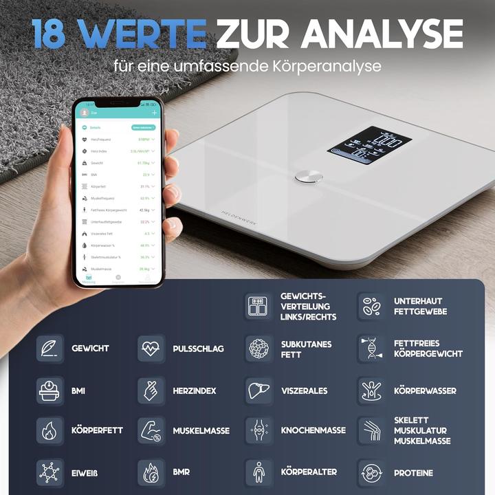 Actual product image Heldenwerk Körperanalysewaage (180 kg)