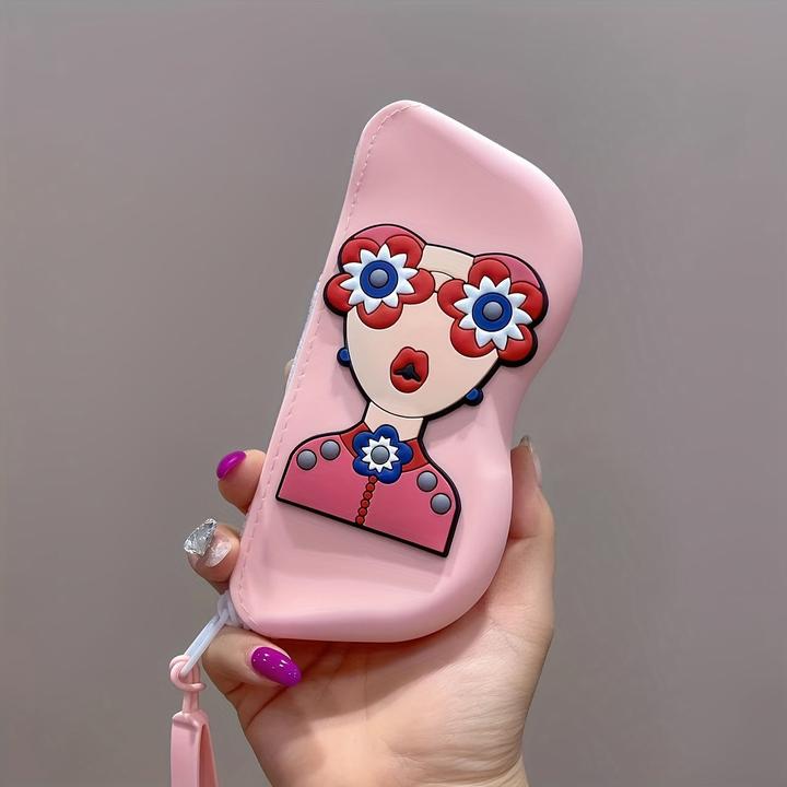 Produktbild Only-Bags.Store 1Stück. Silikon-Brillenetui mit Riemen - Tragbarer Reise-Organizer für Brillen, Lippenstift