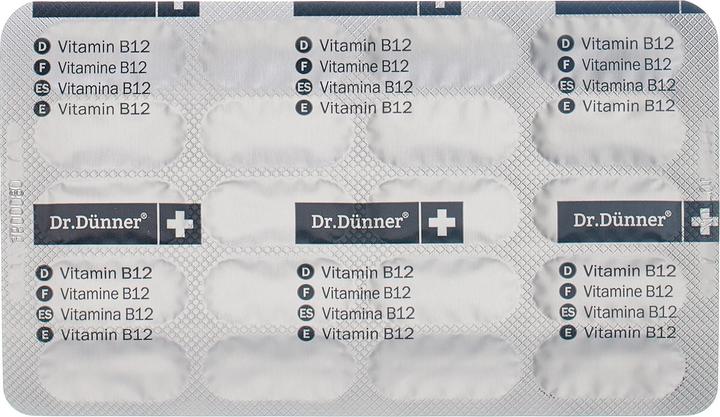 Nutritional values and ingredients Dr. Dünner Vitamin B12 (40 Piece, Capsules, 35 g)