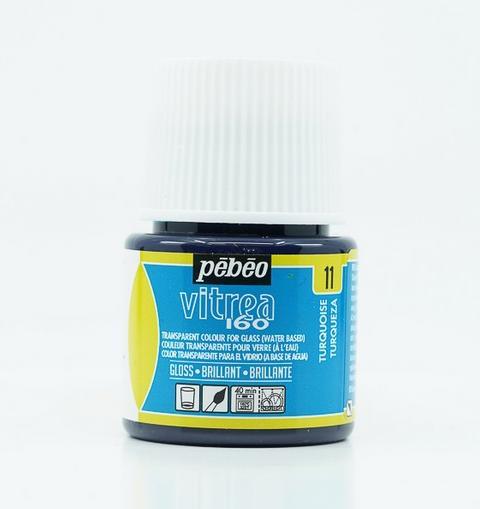 Immagine prodotto Pebeo Vitrea 160 Brillanti Turchese (Blu turchese, 45 ml)