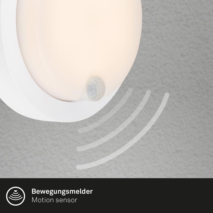 Actual product image Briloner Rechargeable LED outdoor wall light,sensor,white,LED/4W (700 lm, IP44)