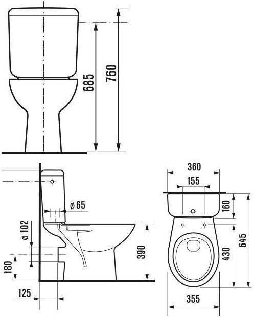 Image du produit Jika Wc Zeta With Cistern. No Cover