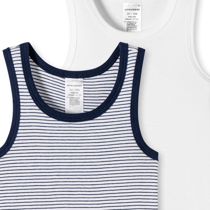 Produktbild Schiesser 6er Pack Kids Boys Feinripp Organic Cotton Unterhemd (92)