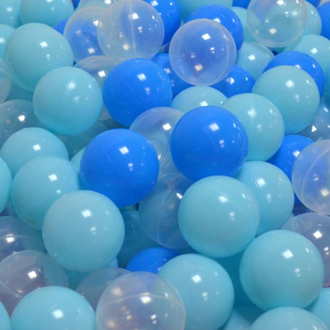 Actual product image Knorrtoys Ball set approx. Ø6 cm - 300 balls/soft blue/blue/transparent