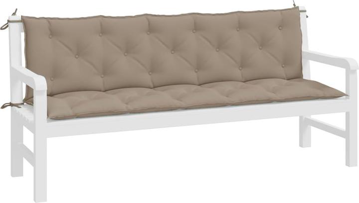 Image du produit VidaXL Coussins de banc de jardin 2 pcs. O x tissu ford (180 x 50 x 7 cm)
