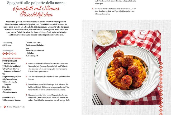 Nährwerte und Zutaten Nonnas italienische Küche (Deutsch, @nonnasilviofficial, Silvana Bini, 2024)