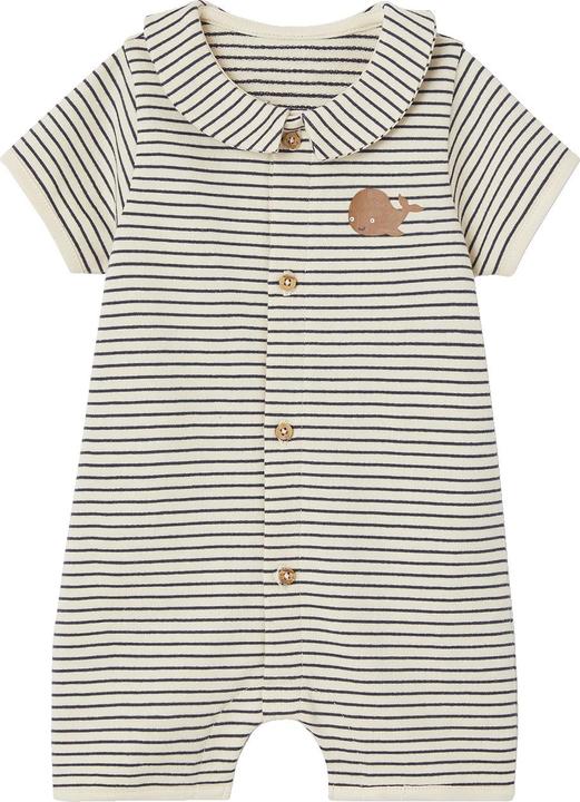 Vertbaudet Gestreifter Baby Overall Oeko-Tex