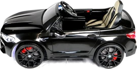 Immagine prodotto Es-toys Auto elettrica per bambini "BMW M5" - con licenza - batteria 24V, MP3, sedile in pelle + EVA - nero (24 V)