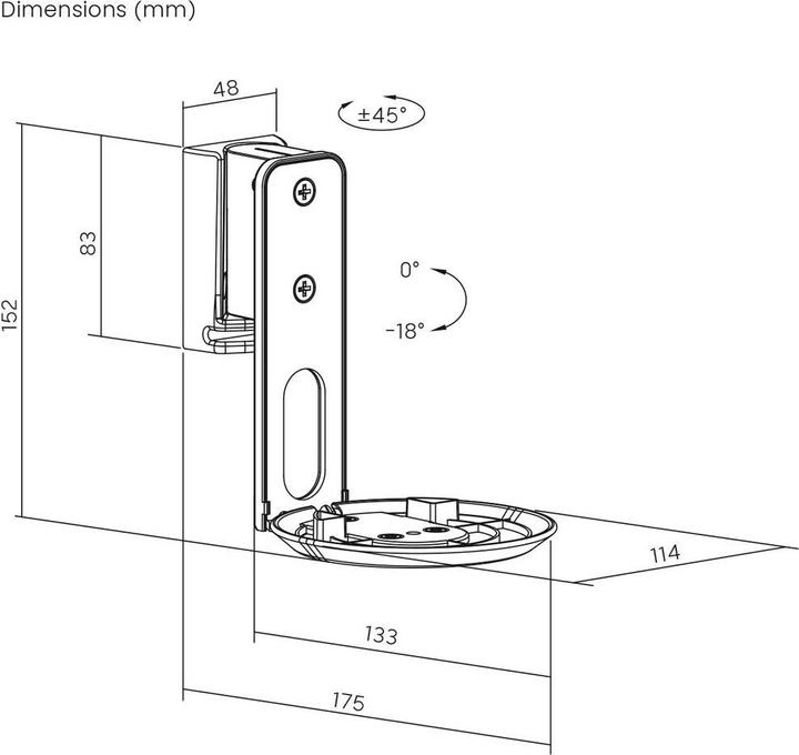 Produktbild myWall HS40WL (1 Paar, Wandmontage, Neigbar)