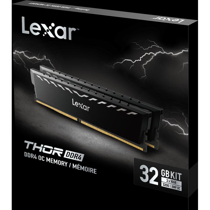 Image du produit Lexar Mémoire DDR4 THOR OC ()/3600 noir (2 x 16GB, 3600 MHz, RAM DDR4, U-DIMM)