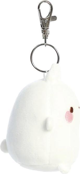 Molang AURORA, 14223, Key Clip, 4In, Soft Toy, White