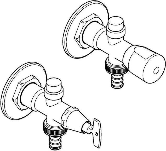 Actual product image Grohe Frost-proof external wall valve Eurotec kit 41208000