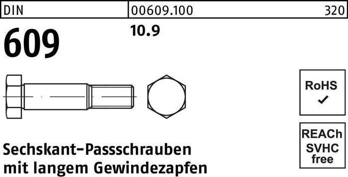 Image du produit Vis hexagonale DIN 609 m.langem Gewindezapfen x50mm (25 Vis par pièce)