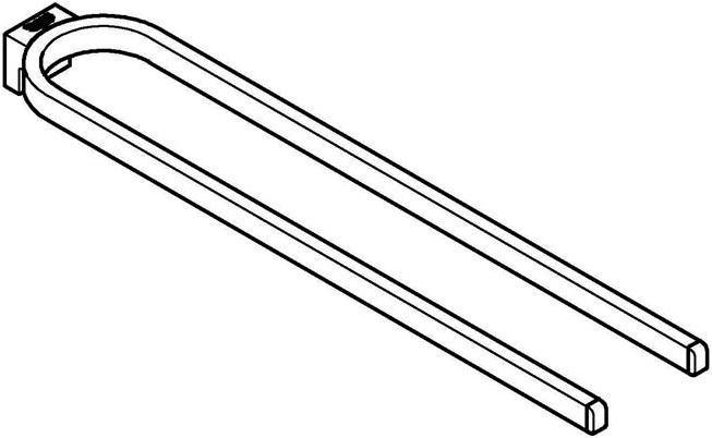 Produktbild Grohe Handtuchhalter Selection doppelt hard graphite gebürstet 41059AL0