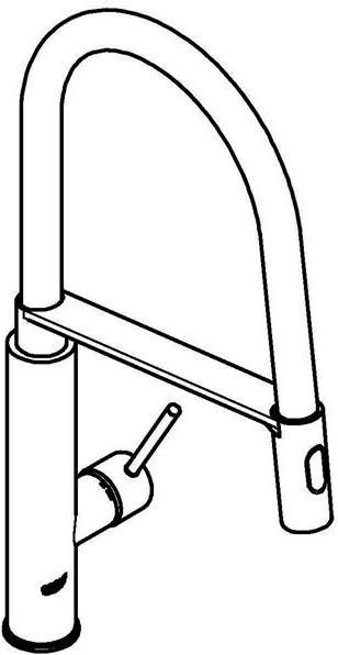 Immagine prodotto Grohe Miscelatore da cucina con bocca flessibile Concetto supersteel opaco 31491