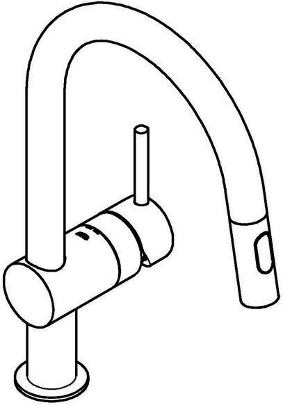 Actual product image Grohe Küchenarmatur mit Handbrause Minta supersteel matt 32321