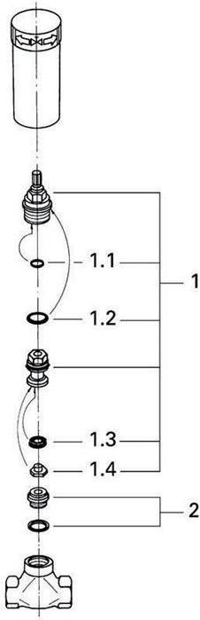 Produktbild Grohe UP-Ventil-Unterteil, DN15 (29800000) (Wasserdieb, 50.80 mm)
