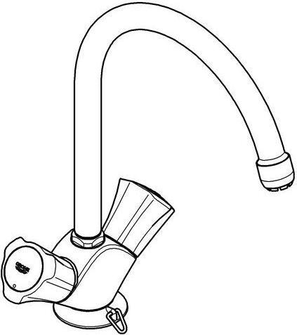 Image du produit Grohe Robinet basse pression Costa chrome brillant 31930001