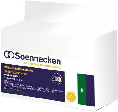 Produktbild Soennecken Tintenpatrone 81196 wie HP 970XL/971XL 4 St./Pack. - Tintenpatrone - Schwarz (M, BK, Y, C)