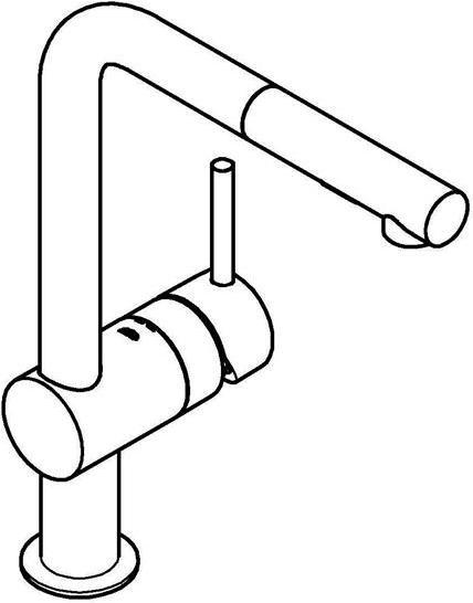 Actual product image Grohe Küchenarmatur mit Handbrause Minta supersteel matt 30274