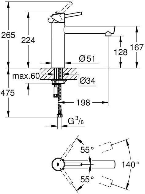 Immagine prodotto Grohe Rubinetto da cucina con miscelatore monocomando Concetto cromo lucido 31128001