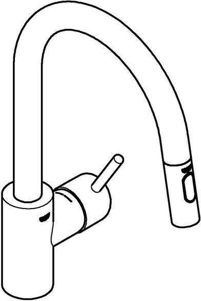 Actual product image Grohe Küchenarmatur mit Handbrause Concetto supersteel matt 31483