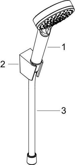 Produktbild hansgrohe Handbrause Set Crometta Vario 26691400 10 cm inkl. Brauseschlauch 125 cm chrom (2 Strahlarten, 14 l/min)