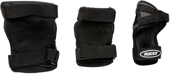 Immagine prodotto Roces Ochraniacze na łyżworolki Ventilated JR czarne 3pack 301352 01 M (Taglia unica, Protezioni per i polsi, Ginocchiera, Protettori gomito, 6 pezzi)