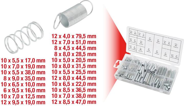 Immagine prodotto KS Tools Assortimento di molle, 200 pezzi.