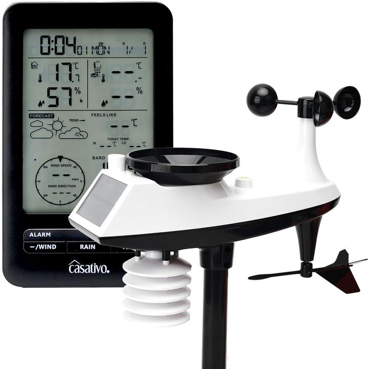 Actual product image Casativo Professional wireless weather station with outdoor sensor, hygrometer and weather forecast