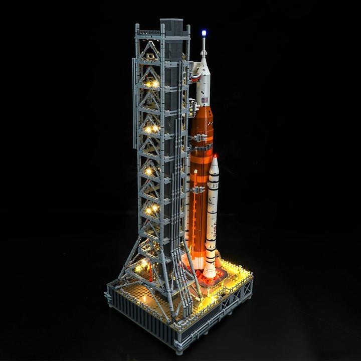 Actual product image BrickBling LED light set for LEGO NASA: Artemis launch pad (10341)