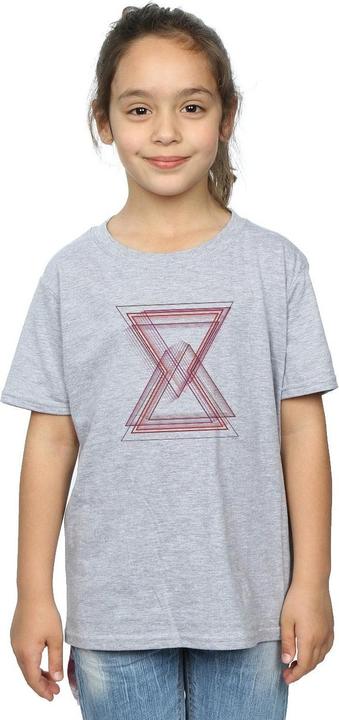 Actual product image Girls Avengers Infinity War Black Widow Lines Cotton T-Shirt (116)