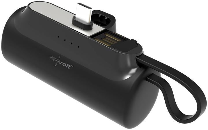 Produktbild Revolt Mini-Powerbank mit USB-C-Stecker & USB-C-Buchse, 4.500 mAh, PD 20 Watt (4500 mAh, 20 W)