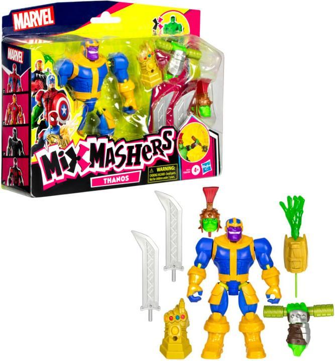 Produktbild Hasbro MixMashers Marvel Thanos individualisierbare Avengers Mix-And-Match Deluxe Action-Figur & Accessoire