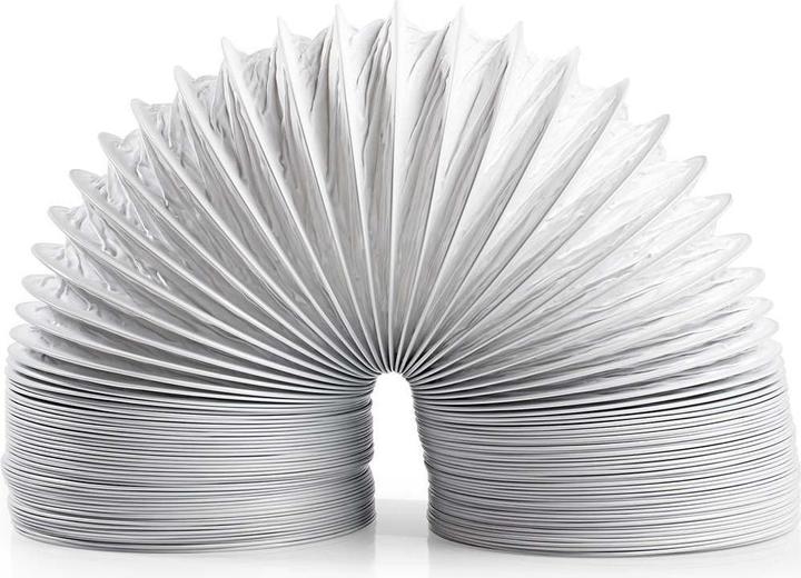 Nedis Tuyau d'évacuation en PVC | 100 mm | 3.00 m | convient à : Ventilation à air / Sèche-linge | Blanc