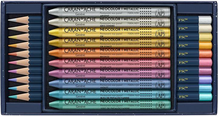 Caran d'Ache Cosmic Blue Multiprodukt Sonderedition (Metallic-Farben, 20 x)
