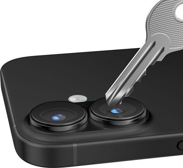 Immagine prodotto Belkin 1x2 Kameralinsenschutz TempGlass iPhone 16/16 Plus (2 Pezzo/i, Apple iPhone 16)
