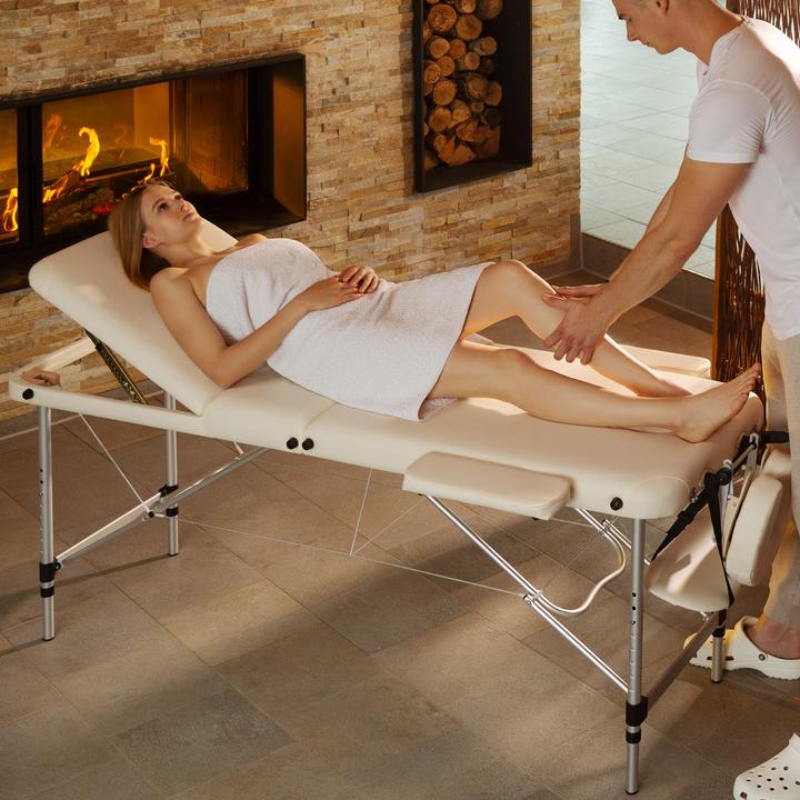 Immagine prodotto tectake Lettino per massaggi a 3 zone con schienale e bolster