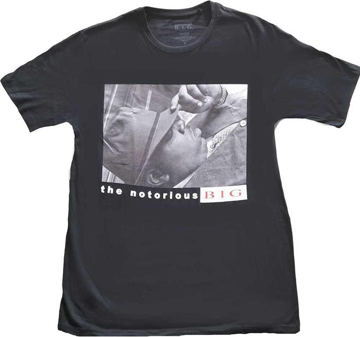 Actual product image Biggie Smalls Unisex Adult Lay Down Cotton T-Shirt (S)