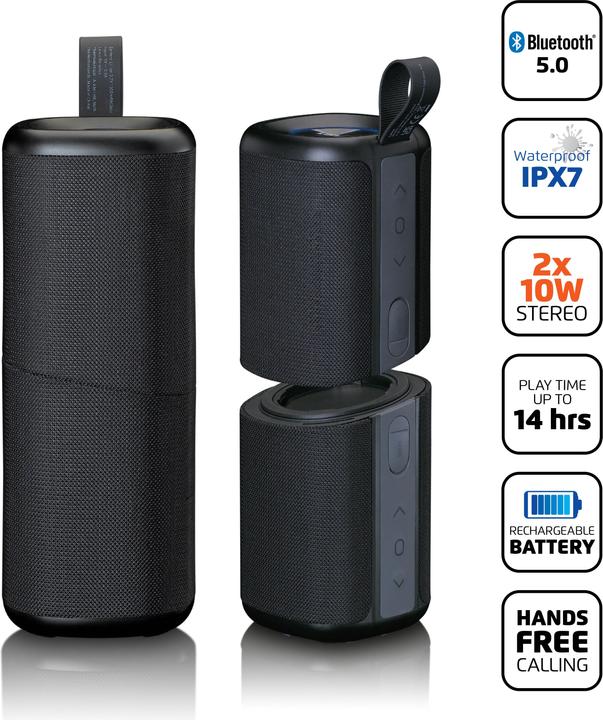 Produktbild Lenco BTP-400BK Bluetooth Lautsprecher (10 h, Batteriebetrieb)