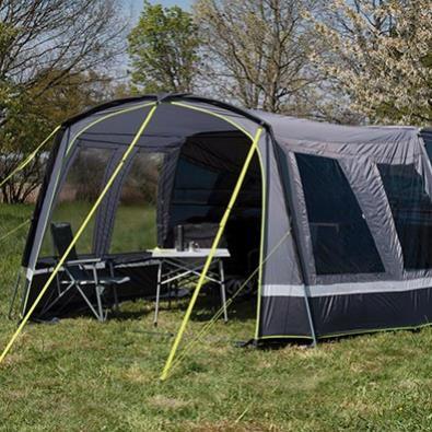 Actual product image High Peak Bus tent Trento 2.0 lightgrey-darkgrey-lime (Dome tent, 9.10 kg, 2 persons)