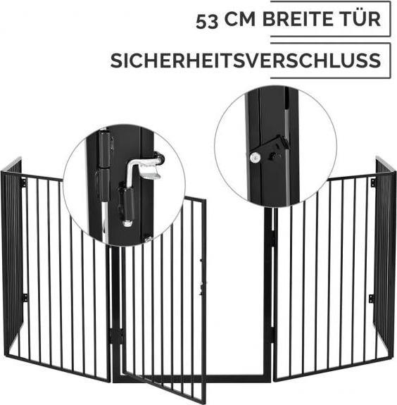Image du produit Juskys Barrière de cheminée 300 x 76 cm pliable