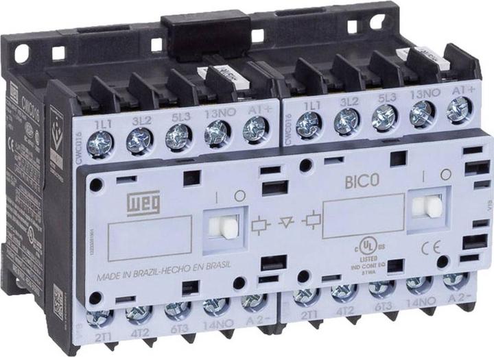 Immagine prodotto Weg CWCI09-10-30D24 Contattore invertitore 6 contatti NA 4 kW 230 V/AC 9 A con contatto ausiliario