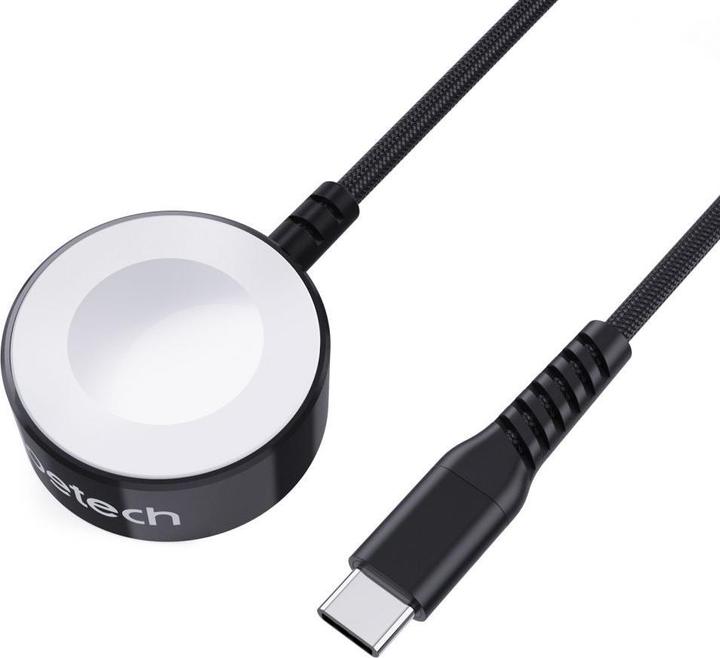 Produktbild Choetech T319 MFI 5W kabelloses Ladegerät für Apple Watch + USB-C-Kabel – Schwarz (5 W)