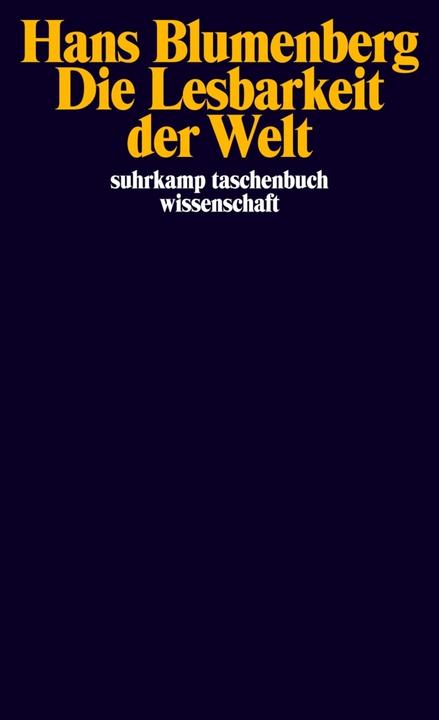 Produktbild Die Lesbarkeit der Welt (Deutsch, Hans Blumenberg, 1986)