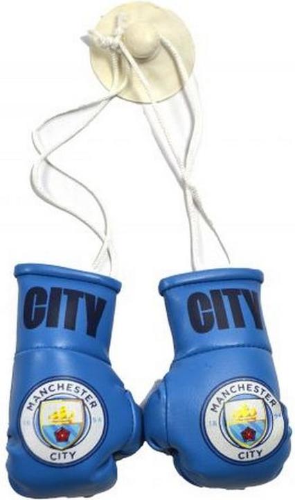 Actual product image Manchester City FC Boxing Gloves Car Mirror Decoration