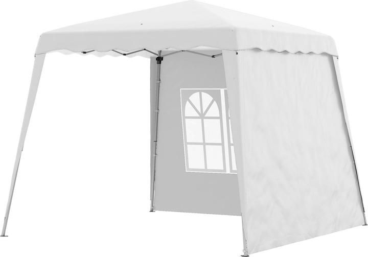 Immagine prodotto Outsunny Padiglione con 2 pareti laterali e regolazione individuale dell'altezza (240 cm, 240 cm)